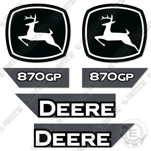 Fits John Deere 870GP Decal Kit Motor Grader (2021+) Scraper
