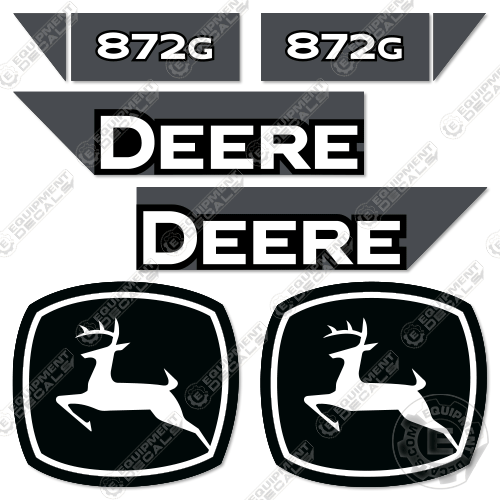 Fits John Deere 872G Decal Kit Motor Grader (2021+) - Scraper