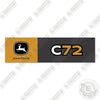 Image of Fits John Deere C72 New Style Decal Kit Bucket
