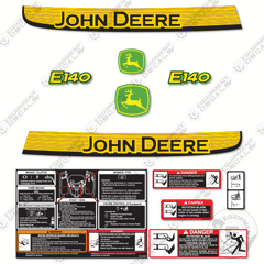 Fits John Deere E140 Decal Kit Mower