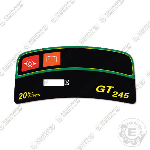 Fits John Deere GT245 Dash Decal Tractor