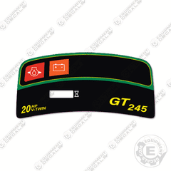 Fits John Deere GT245 Dash Decal Tractor