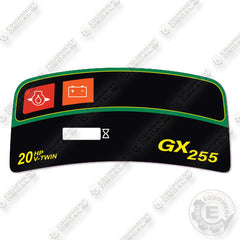 Fits John Deere GX255 Tractor Dash Decal Decal Kit Tractor