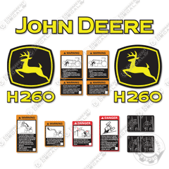 Fits John Deere H260 Decal Kit Loader Attachment