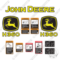 Fits John Deere H360 Decal Kit Loader Attachment