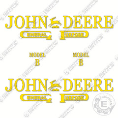 Fits John Deere Model B Decal Kit Tractor