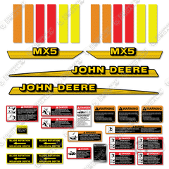 Fits John Deere MX5 Decal Kit Rotary Cutter