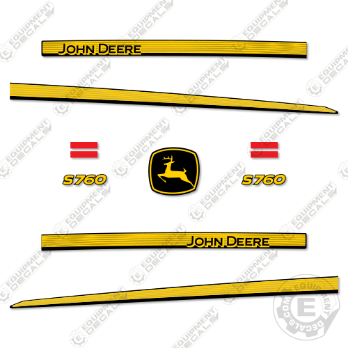 Fits John Deere S760 Decal Kit Combine