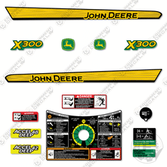 Fits John Deere X300 Decal Kit Mower
