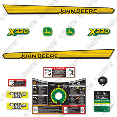 Fits John Deere X330 Decal Kit Mower