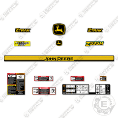 Fits John Deere Z535M Decal Kit Mower