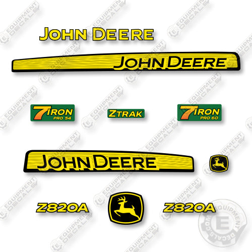 John Deere Z820A Decal Kit Mower - Aftermarket Kit