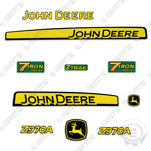 John Deere Z970A Decal Kit Riding Mower
