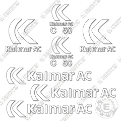Fits Kalmar C50BXH Forklift Decal Kit