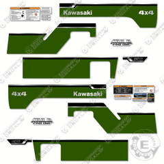 Fits Mule Pro DXT Decal Kit 4x4 Utility Vehicle - Green Version