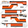 Image of Fits Kawasaki Mule Pro FXT LE 2023 Decal Kit UTV -ORANGE!