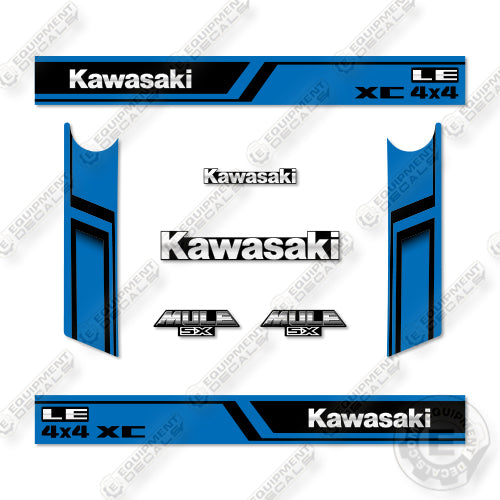 Kawasaki Mule SX 4X4 XC LE Decal Kit UTV - Blue - Aftermarket Kit
