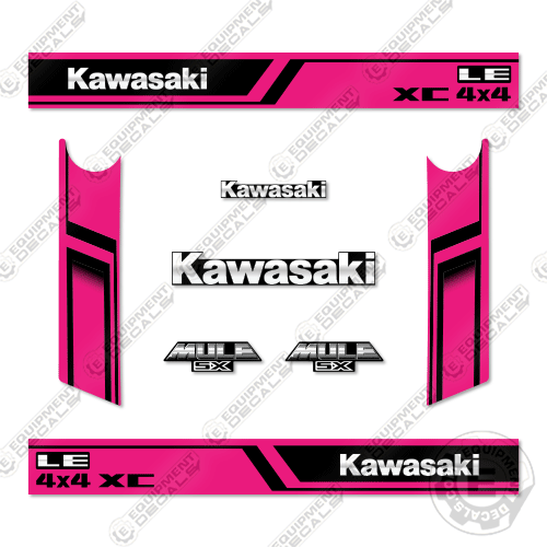 Fits Kawasaki Mule SX 4X4 XC LE Decal Kit UTV - PINK - Aftermarket Kit