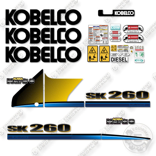 Fits Kobelco SK260-8 Decal Kit Excavator