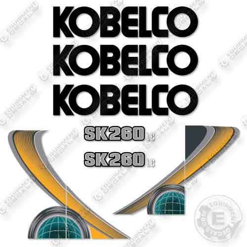 Fits Kobelco SK260LC-10 Decal Kit Excavator