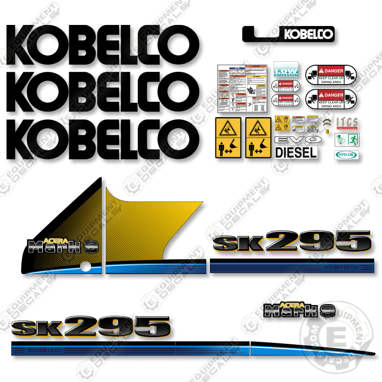 Fits Kobelco SK295-9 Decal Kit Excavator