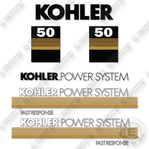 Fits Kohler Power System 50 Decal Kit Generator