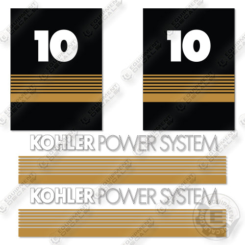 Kohler Power System 10 Decal Kit Generator- Aftermarket Kit - NOT GENU ...