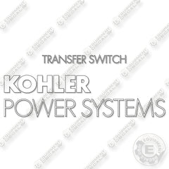 Kohler Transfer Switch Decal Kit Generator- Aftermarket Kit