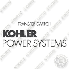Kohler Transfer Switch Decal Kit Generator -Grey- Aftermarket Kit