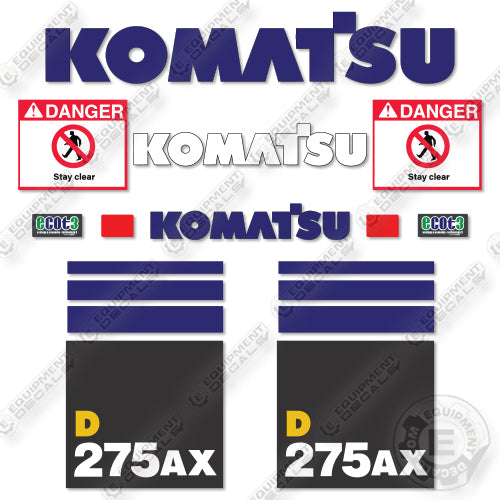 Fits Komatsu D275AX-3z0 Decal Kit Tractor