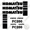 Image of Komatsu PC200 6 Decal Kit Excavator - Aftermarket Kit