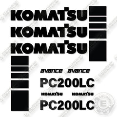 Komatsu PC200LC 6 Decal Kit Excavator - Aftermarket Kit