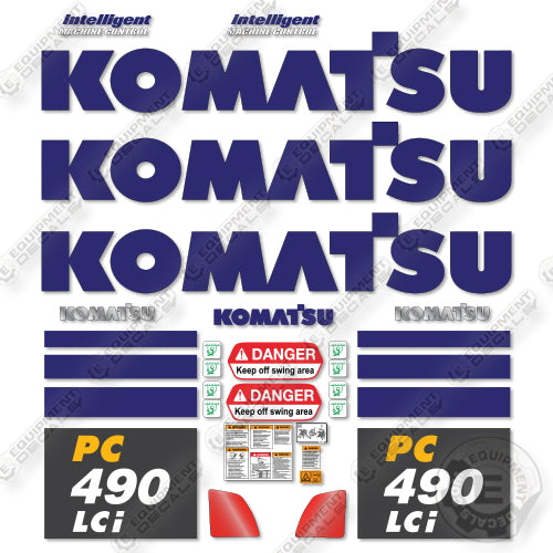 Fits Komatsu PC490LCi-11 Decal Kit Excavator