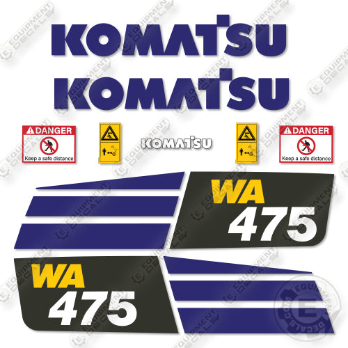 Komatsu WA475-10EO Decal Kit Wheel Loader- Aftermarket Kit