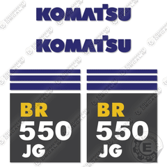 Fits Komatsu BR550JG Decal Kit Mobile Crusher