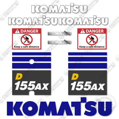 Fits Komatsu D155AX-7 Decal Kit Dozer