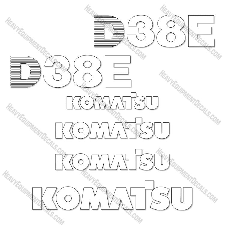 Fits Komatsu D38E-1 Decal Kit Dozer