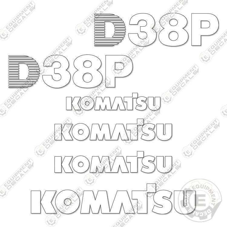 Fits Komatsu D38P-1 Decal Kit Dozer