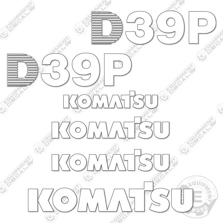 Fits Komatsu D39P-1 Decal Kit Dozer