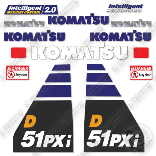 Fits Komatsu D51PXi-24 Decal Kit Dozer