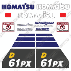 Fits Komatsu D61PX-24 Decal Kit Dozer