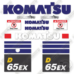 Fits Komatsu D65EX-18 Decal Kit Dozer