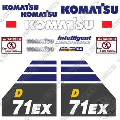 Fits Komatsu D71EX-24 Decal Kit Dozer