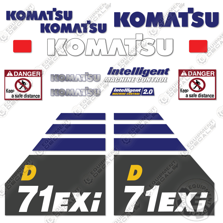 Fits Komatsu D71EXI-24 Decal Kit Dozer