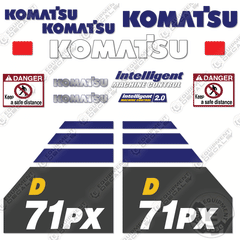 Fits Komatsu D71PX-24 Decal Kit Dozer