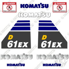 Fits Komatsu D61EX-23 Decal Kit Dozer