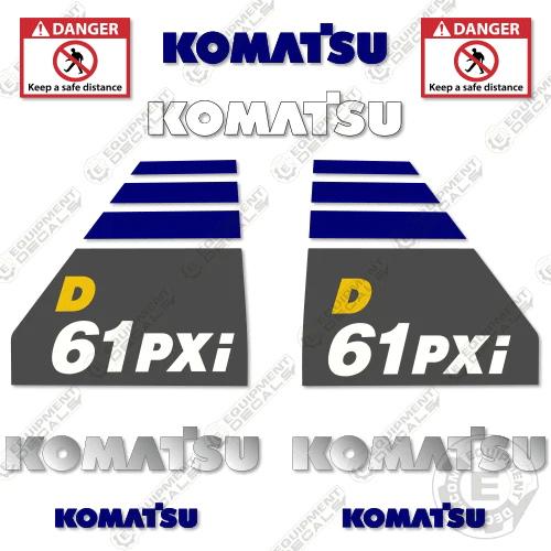 Fits Komatsu D61PXI-23 Decal Kit Dozer