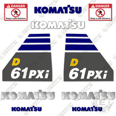Fits Komatsu D61PXI-23 Decal Kit Dozer