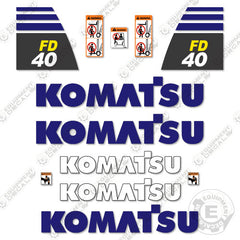 Fits Komatsu FD40 Decal Kit Forklift (CUSTOM)