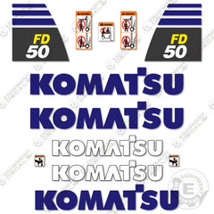 Fits Komatsu FD50 Decal Kit Forklift (CUSTOM)